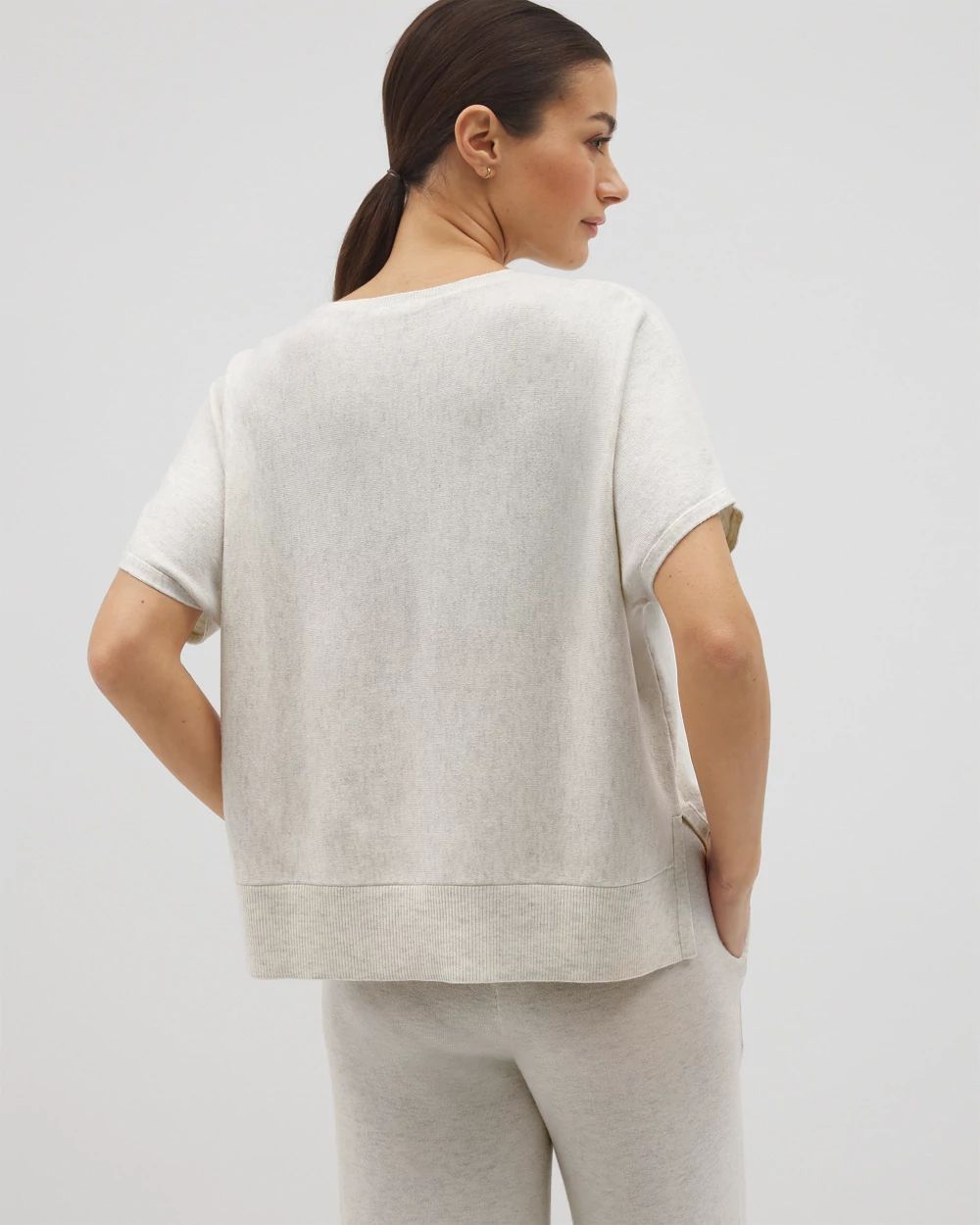 S layered dolman knit bk×wh Chunky Knit Dolman Pullover Sweater | White House Black Market